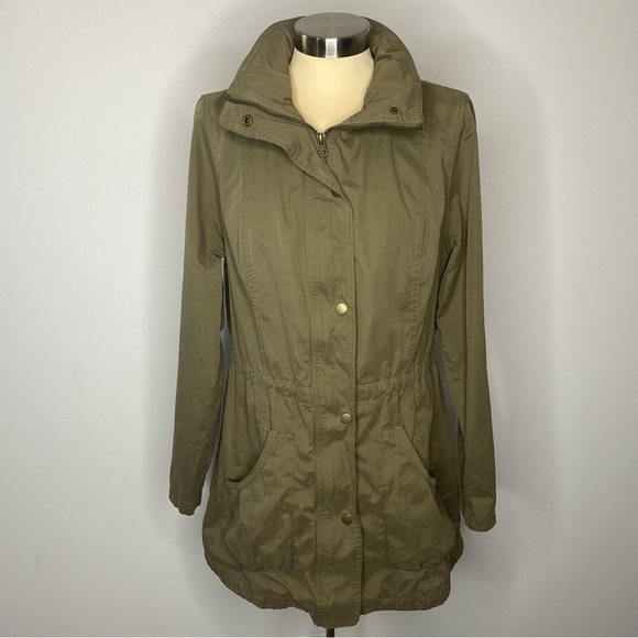 Mossimo Supply Co. Jackets & Blazers - Mossimo Supply Co. Olive Green Anorak Water Resistant Utility Jacket